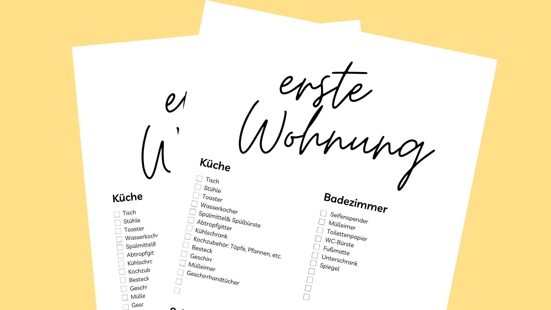 Die ultimative Checkliste für deine erste Wohnung! – kostenlos herunterladen